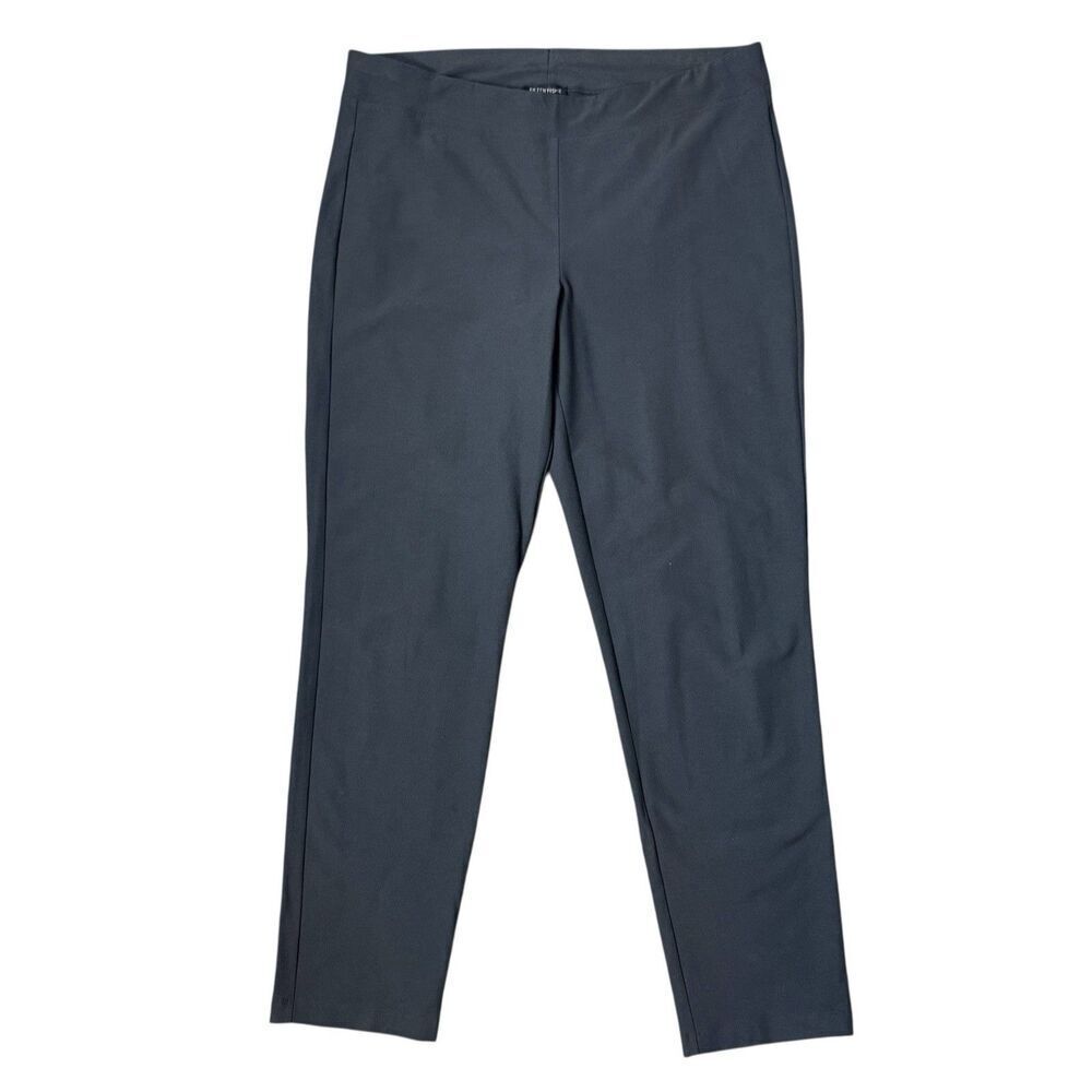 Eileen Fisher Washable Flex Ponte Slim Ankle Crepe Pants Size M Gray Career Work - Picture 1 of 5